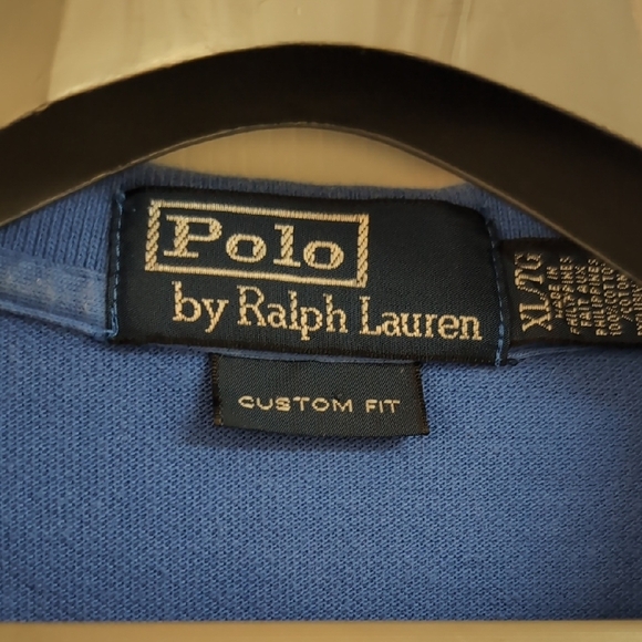 Polo by Ralph Lauren Men's Blue Polo Shirt - Picture 3 of 4